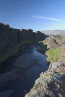 Tektonick puklina Almannagj s ekou xar